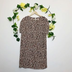 Cheetah Print Shift Dress Size Small